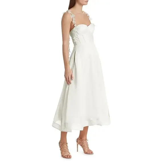 Zimmermann Wonderland Midi Corset Dress - 0p - Ivory Zimmermann Wonderland Midi Corset Dress - 0p - Ivory